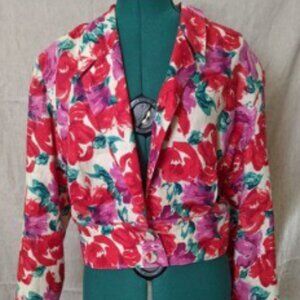 Linen Floral Andrea Jovine Jacket